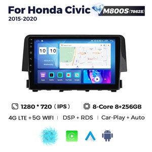 Mekede MS Android 12 IPS Màn Hình Hệ Thống Âm Thanh Nổi Xe Hơi Cho Honda <span class=keywords><strong>Civic</strong></span> 2015-2020 8 Core 4G Wifi Quạt Làm Mát <span class=keywords><strong>Navigation</strong></span> FM AM Bt - Product Image 3