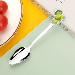 SS304 bébé mignon en acier inoxydable cuillère dentelée cuillère à fruits raisin <span class=keywords><strong>pamplemousse</strong></span> pomme grattoir créatif cuillère à pastèque - Product Image 5