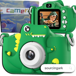Appareil photo pour enfants Search Sourcingark 48MP, grand angle 160°, selfie, écran 2 pouces, batterie rechargeable portable, cadeau dinosaure H22 - Product Image 1