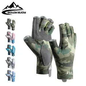 GOLOVEJOY XG55 Outdoor Activities Sports Men Fingerless Cycling Ice Fishing Non-slip Winter Fishing Gloves