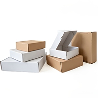Boîtes en papier kraft multi-tailles personnalisées, boîte d'emballage pliable résistante à l'usure pour vêtements, aliments, cadeaux de luxe