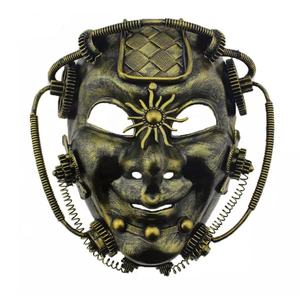 Vintage Full Face Cosplay Masquerade Plastic Party Masker Brandende Mannen Festival Halloween Carnaval Masker Feestartikelen