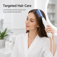 IFINE Soins Personnels, Baguette Faciale Haute Fréquence 20W, Thérapie à l'Ozone Portable, Darsonval Néon Argon 4-en-1, Électrode en Verre