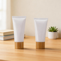 Tubo de Plástico Rojo y Verde con Tapa, Tubo Vacío para Crema de Manos, Loción, Envase Cosmético, Tubo Exprimible Cosmético