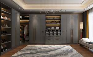 Système de rangement intelligent et écologique, moderne et luxueux, pour chambre à coucher, dressing, avec texture métallique personnalisée, peut être équipé - Product Image 5