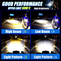 MOTOLED Exploradoras para Moto, Luces LED Azul, Amarillo, Blanco, DRL, 60W, 10000LM