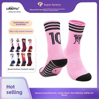 Chaussettes de football professionnelles pour hommes ODM, antidérapantes, avec semelle en tissu éponge, mi-mollet, respirantes, anti-humidité, décontractées
