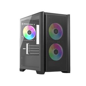 TG Glass Matx <span class=keywords><strong>Pc</strong></span> <span class=keywords><strong>Gamer</strong></span> case SPCC 0.5mm Micro-atx Game case 4 PCI Slots Gaming Computer case & Towers - Product Image 1