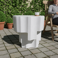 Table basse moderne de luxe en fibre de verre, design modulaire d'angle, durable, résistante aux intempéries, personnalisable, garantie 1 an, pour hall d'hôtel et salon