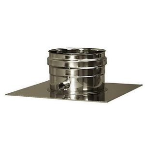 Chimenea de acero inoxidable con aislamiento de doble pared con placa de drenaje cerrada DN 180/230 - Product Image 1