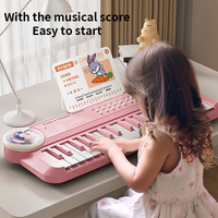 Kids Piano Keyboard Toy Learning 37 Key Multifunctional Musical Instruments Electric Piano Gifts for Beginners with Microphone