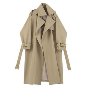 Nuevo Diseño de Otoño, Elegante Gabardina Estilo Británico para Mujer, Abrigo de Media Longitud con Cintura Alta, Cortavientos Casual, Estilizador - Product Image 4