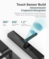 Serrure de porte intelligente avec clavier biométrique par empreinte digitale, nouvelle version 2025, contrôle intelligent par application WiFi, serrure intelligente commerciale