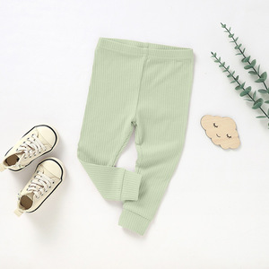 <span class=keywords><strong>Pantalones</strong></span> de Algodón Orgánico al por Mayor <span class=keywords><strong>para</strong></span> <span class=keywords><strong>Bebés</strong></span>, Niñas y Niños, Lisos, Acanalados, Tipo Jogger - Product Image 3