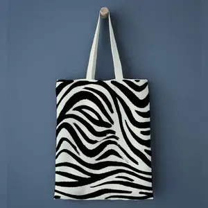 Low Moq Full Printing Cotton Canvas Bag Custom Design Tote Bag For Shopping