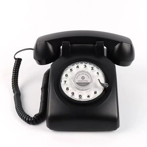 <span class=keywords><strong>Téléphone</strong></span> à cadran rotatif <span class=keywords><strong>de</strong></span> style rétro classique avec <span class=keywords><strong>sonnerie</strong></span> électronique - Product Image 3
