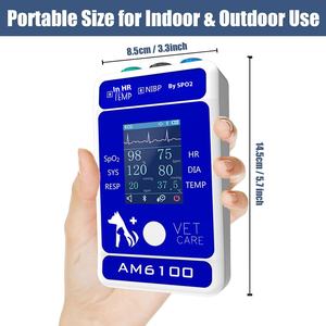 Oercat перезаряжаемый 2,4 "дисплей Bluetooth Пульсоксиметр Монитор артериального давления ручной ветеринарный инструмент для собак кошек - Product Image 4