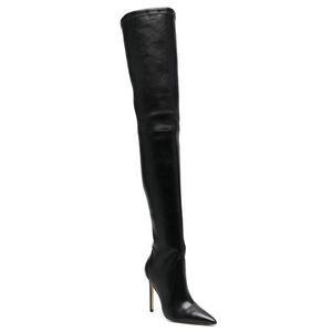 Sopra il ginocchio <span class=keywords><strong>nero</strong></span> Stiletto matita tacco <span class=keywords><strong>calzino</strong></span> Crossdresser tacco alto donna Stretch stivali alti alla coscia 2023 - Product Image 4