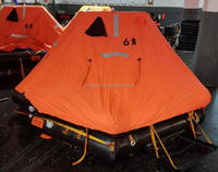Kanopi Rakit Penyelamat Tiup Otomatis Warna Oranye 6 10 15 20 25 30 35 50 65 100 Orang Yacht Throw Liferaft