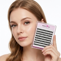 Prix usine du fournisseur Cils en bouquets professionnels réutilisables faits main, effet volume intense, aspect touffu, effilé et volumineux, pour DIY
