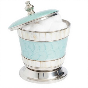 Acier main Boules de Coton Titulaire Salle De Bains Accessoires Mère De Perle Coton Boîte De Rangement - Product Image 1