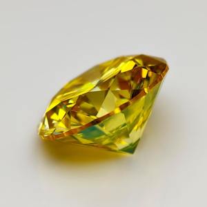 Piedra de Moissanita de Color Amarillo, Corte Redondo, 0.5-5.0ct, VVS1, Diamantes de Moissanita Certificados con Certificado GRA, Pasan la Prueba del Detector de Diamantes - Product Image 5