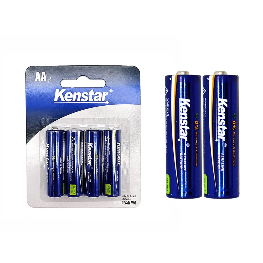 Kenstar Sel Kering 1.5 V LR6, Produk Baru Zn/MnO2 Am3 UKURAN Aa 1.5 V Baterai Alkaline Super Ekstra untuk Remote Control