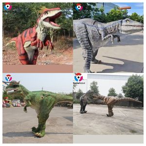 Costume de dinosaure de marche robotique mécanique, véritable animatronique Costume de dinosaure de rapace réaliste Triceraptor à vendre - Product Image 4