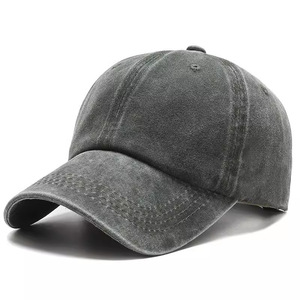 Gorra de béisbol de algodón de color sólido desgastado con diseño de orificio para cola de caballo y hebilla de cobre dorado para mujer, ideal para deportes, venta al por mayor. - Product Image 3