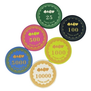 Jetons de poker en céramique de 43mm de haute qualité, 12g, pour salle de jeux, club, cœur de diamant, conception de bêche, fabrication de jetons de casino - Product Image 3