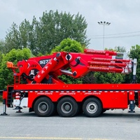 Grue de camion à flèche articulée hydraulique pliable SQ7200ZB4+2, 7200 KN.m, châssis HOWO 5 essieux, capacité 180000 KG, hauteur de levage maximale 20900 mm, JW 1