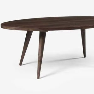 Table basse ovale en bois de style moderne pour salon, salle à manger et chambre à coucher pour le salon - Product Image 1