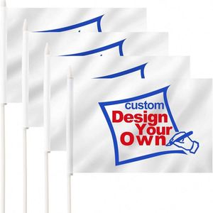 Banderas de Señalización para Agitar con la Mano, Diseño Personalizado Deportivo, Impresas en Serigrafía sobre Poliéster, Resistentes al Agua y Duraderas - Product Image 1