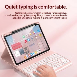 Étui en cuir pour <span class=keywords><strong>clavier</strong></span> de tablette MatePad 11.5 pour 7/8 Pro avec emplacement pour stylet et touches rondes - Modèle 0226 - Product Image 2