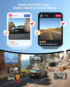 Caméra embarquée avant et arrière 4K+2K pour voitures, vision nocturne avec WDR, grand angle, Wi-Fi 5.8G/2.4G intégré, GPS, verrouillage d'urgence - Product Image 4