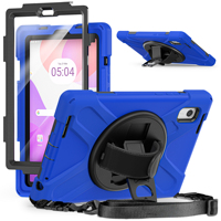Housse de protection en silicone antichoc pour tablette Lenovo Tab M9 9 pouces TB310FU 2023, rotation à 360 degrés, sangle de maintien, béquille