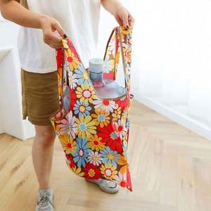 Bolsa de Compras Reutilizable de Tela de Poliéster 210D, Diseño de Frutas, 2 Piezas/Juego, Plegable y Fácil de Guardar - Product Image 3