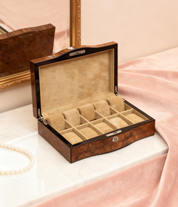 Lussuosa Scatola per Orologi in Legno Massiccio, Confezione Regalo con Logo Personalizzato, Interno in Velluto e Custodia Portaorologi - Product Image 5