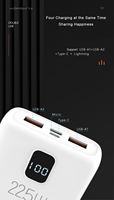 Wopow SQ10 Ultra Slim 10000mAh 2-en-1 20W Charge rapide Écran LED étanche Batterie externe portable avec câble pour iPhone