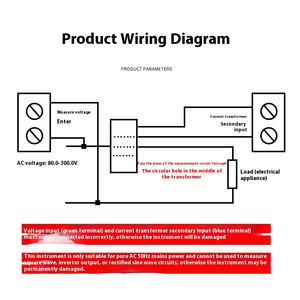 <span class=keywords><strong>DL85</strong></span> Voltmètre Ampèremètre à double affichage Tableau de bord à affichage numérique Panneau de détection de diodes électroluminescentes LED AC60-500V - Product Image 6