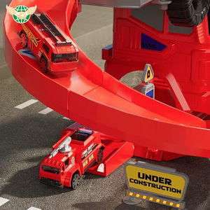 <span class=keywords><strong>Camion</strong></span> <span class=keywords><strong>de</strong></span> pompiers déformable en plastique, transformable et démontable, avec piste <span class=keywords><strong>de</strong></span> stationnement, jouet <span class=keywords><strong>de</strong></span> ville pour enfants - Product Image 5