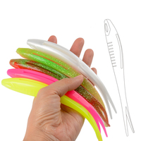 Umpan Lunak Pancing Laut Berkilau dalam Gelap UV untuk Memancing Malam Hari 170mm 16g TPR Fork Tail Soft Bait untuk Ikan Pike