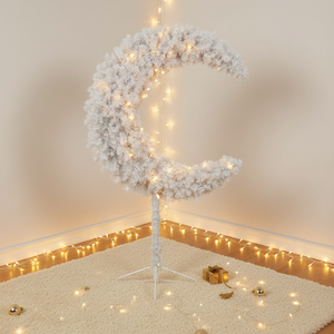Decorazioni per il Ramadan in Vendita Transfrontaliera, Luci LED Bianco Caldo, Supporto in Metallo a Forma di Mezzaluna, Decorazione per Albero di Natale - Product Image 2