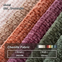 Tissu d'ameublement en chenille à motif croisé Msr, 290 g/m², épais, lourd, mat, solide et robuste