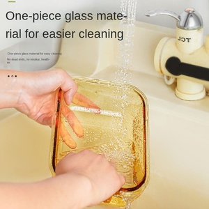 ชุดกล่องอาหารกลางวันทำจากแก้วที่มีฝาปิดเป็นกล่อง<span class=keywords><strong>ไมโครเวฟ</strong></span>ปลอดภัยสำหรับเด็กและผู้ใหญ่ขนาด16ออนซ์-64ออนซ์ - Product Image 3