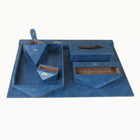Vente en gros Ensemble de bureau de luxe Accessoires de bureau en cuir Ensemble de tapis de bureau cadeau d'affaires personnalisé