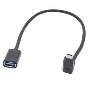Type <b>C</b> To <b>Usb</b> 3.0 Female Otg <b>Adapter</b> Cable 90 Degree Elbow For Mobile Phone Data Transfer Black 0.5m And Below - Product Image 2