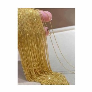 <span class=keywords><strong>Collier</strong></span> en or tendance, <span class=keywords><strong>collier</strong></span> épais, longue chaîne plaquée or, colliers en chaîne dorée - Product Image 4