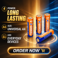 Baterai Ultra Alkaline AA 1.5V LR6 AM-3 Baterai Primer OEM/ODM Label Pribadi Baterai Grosir Dari Pabrik OEM dengan Sertifikasi CE KC