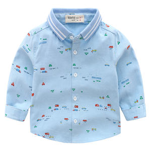 Chemise à manches longues pour garçon, motif dessin animé voiture, style kurta, à carreaux, de fournisseur chinois - Product Image 3